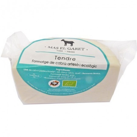 Queso tierno de cabra ecológico 300 g de Mas el Garet - Ecoalimentaria