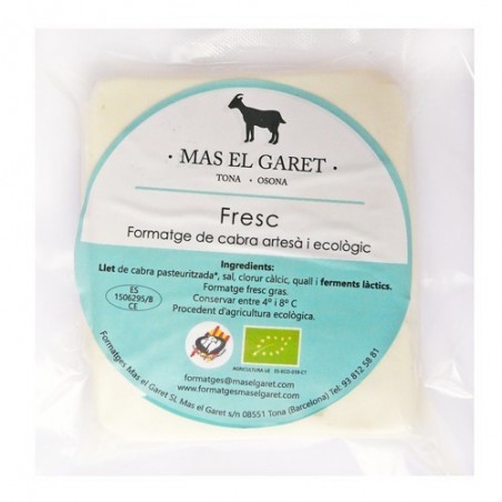 Queso fresco de cabra ecológico 250 g Mas el Garet  - Ecoalimentaria