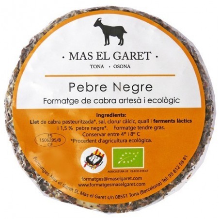 Formatge de cabra al pebre negre ecològic Garet - Ecoalimentaria