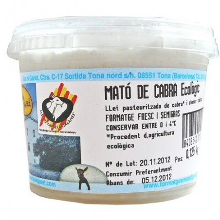 Mató de cabra ecològic 2x110 g de Mas Garet - Ecoalimentaria