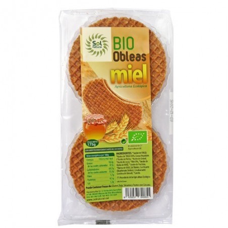 Obleas de miel ecológicas 175 g de Sol Natural - Ecoalimentaria