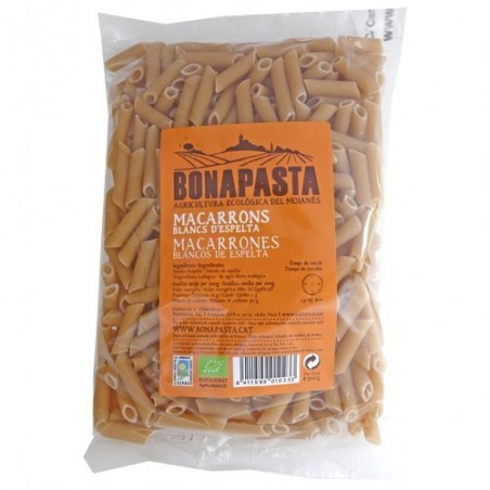 Macarrons blancs d'espelta bio 500 g de Bonapasta - Ecoalimentaria