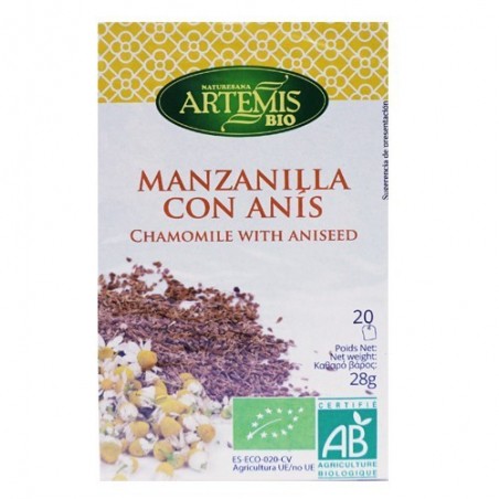 Infusión manzanilla + anís bio 20 sobres de Artemis - Ecoalimentaria
