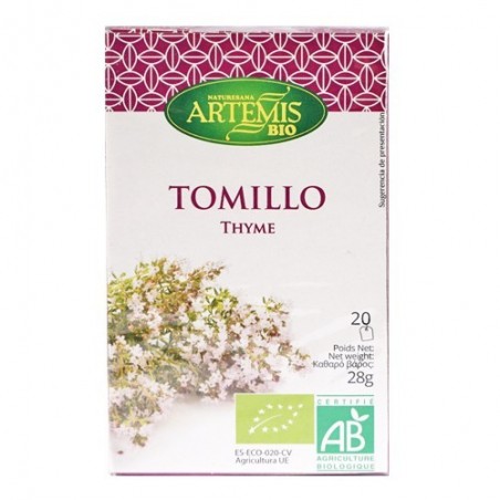 Infusión tomillo ecológica 20 sobres de Artemis - Ecoalimentaria
