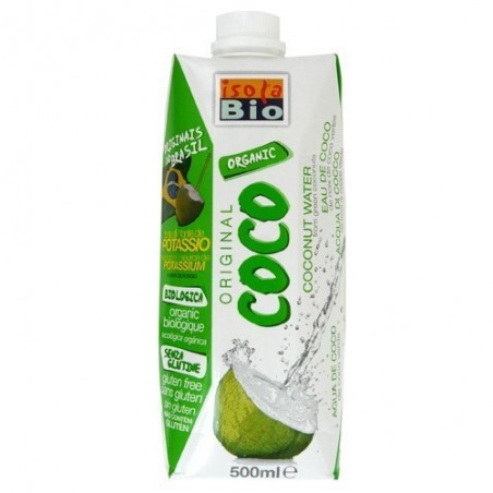 Aigua de coco ecològica 500 ml d'Isola Bio - Ecoalimentaria