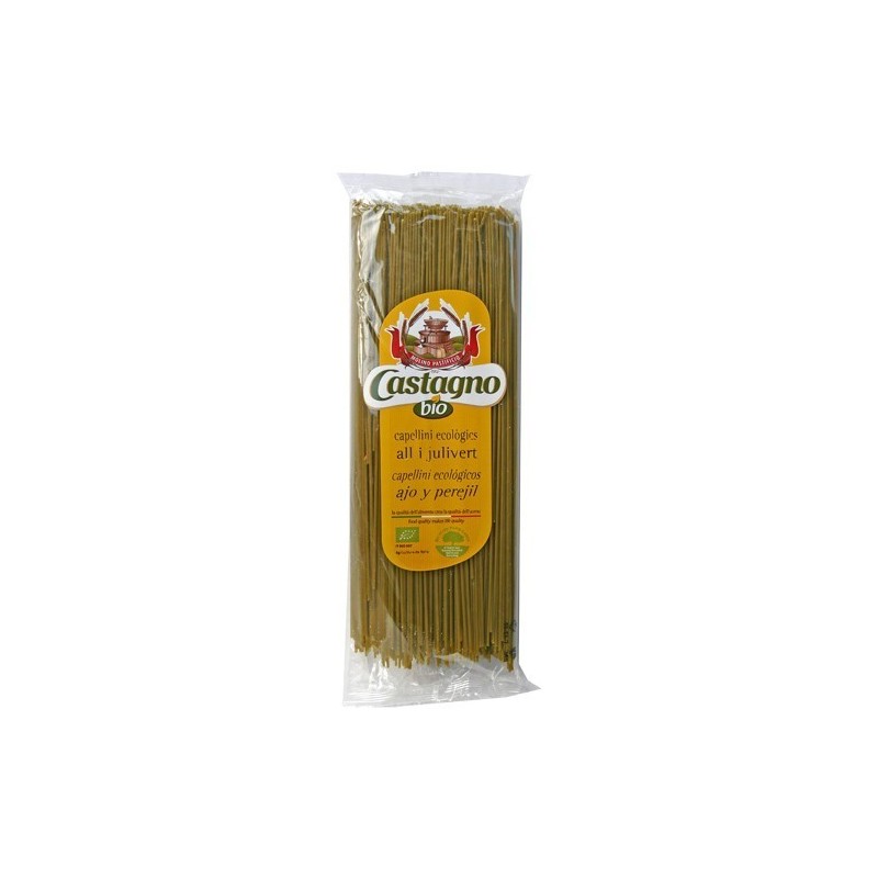 Espaguetis finos con ajo y perejil bio 500 g Castagno - Ecoalimentaria