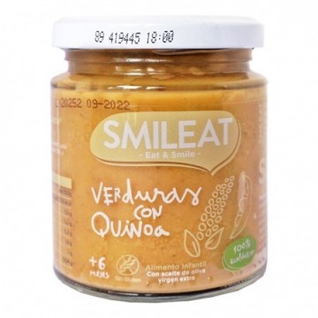 Potet verdures amb quinoa ecològic 230 g de Smileat - Ecoalimentaria
