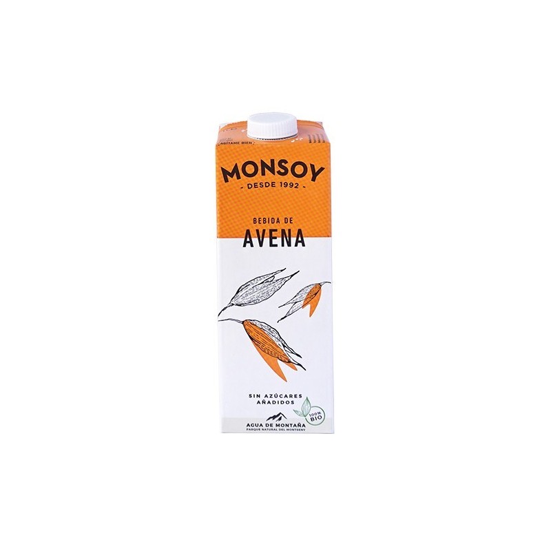 Bebida de avena ecológica 1 l de Monsoy - Ecoalimentaria