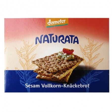 Pa cruixent sègol amb sèsam ecològic 250 g Naturata - Ecoalimentaria