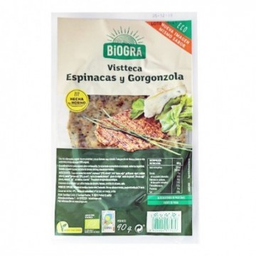Vistteca espinacs i gorgonzola bio 90 g de Biogrà - Ecoalimentaria