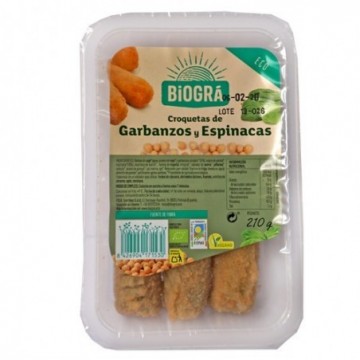 Croquetes cigrons i espinacs bio 210 g de Biogrà - Ecoalimentaria