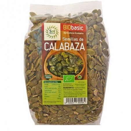 Semillas de calabaza ecológicas 500 g de Sol Natural - Ecoalimentaria
