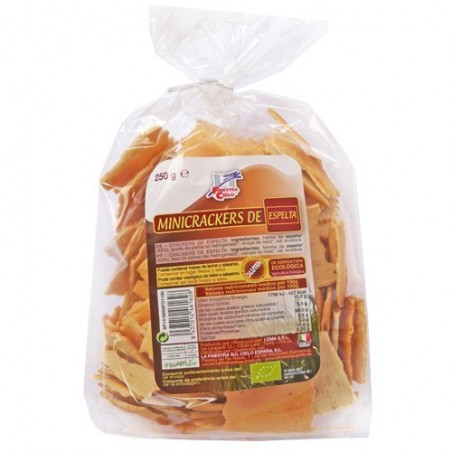 Minicrackers d'espelta bio 250 g de La Finestra - Ecoalimentaria