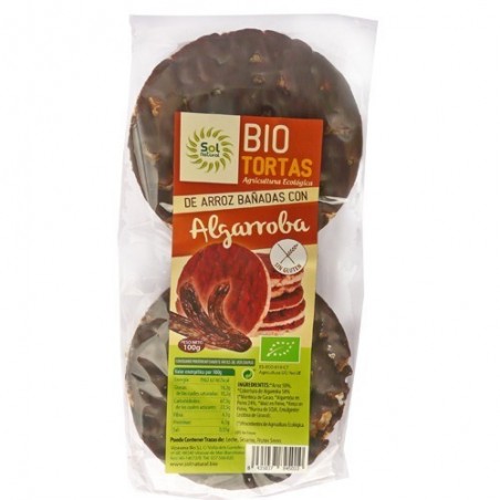 Coques d’arròs banyades amb garrofa bio 100 g de Sol Natural