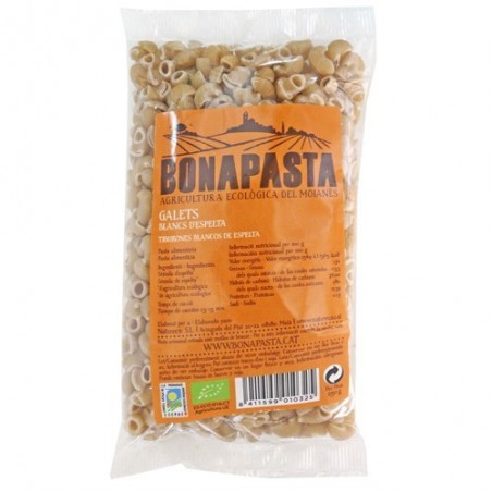 Galets blancos de espelta ecológicos 250 g Bonapasta - Ecoalimentaria