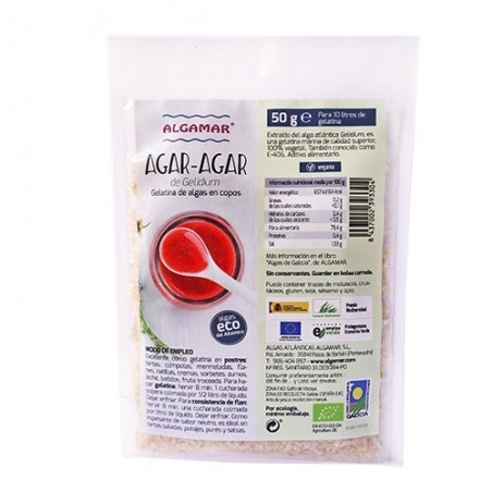 Agar agar en copos ecológico 50 g de Algamar - Ecoalimentaria