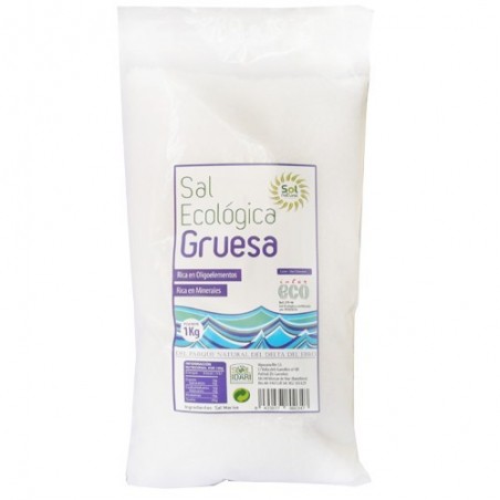 Sal gruesa ecológica 1 Kg de Sol Natural - Ecoalimentaria