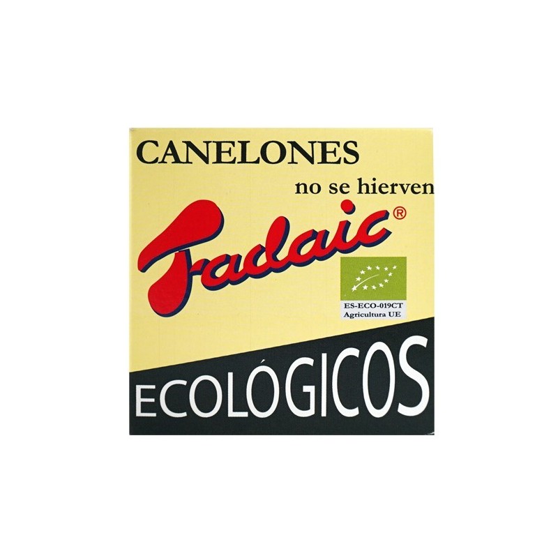 Placas de canelones ecológicas 80 g de Fadaic - Ecoalimentaria
