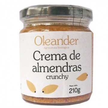 Crema de almendras crunchy ecológica 210 g Oleander - Ecoalimentaria