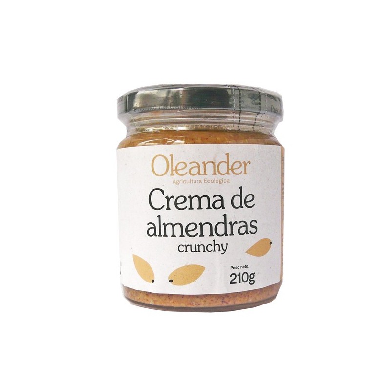 Crema d’ametlles crunchy ecològica 210 g d'Oleander - Ecoalimentaria