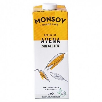 Bebida de avena sin gluten ecológica 1 l de Monsoy - Ecoalimentaria