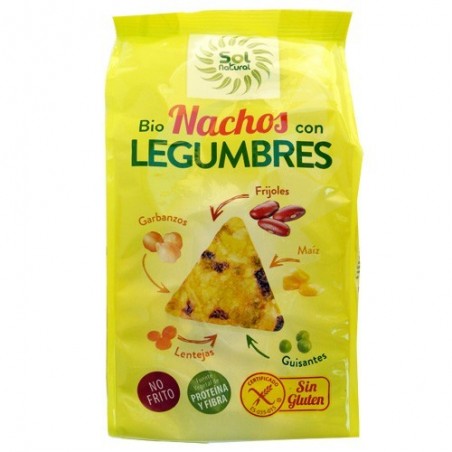 Xips amb llegums ecològics 80 g de Sol Natural - Ecoalimentaria