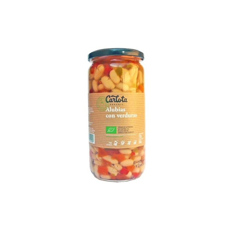 Mongetes amb verdures ecològiques 720 g de Carlota - Ecoalimentaria