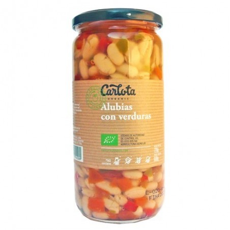 Alubias con verduras ecológicas 720 g de Carlota - Ecoalimentaria