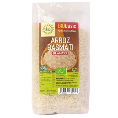 Arroz basmati blanco ecológico 500 g de Sol Natural - Ecoalimentaria