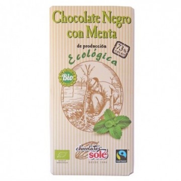 Chocolate negro con menta bio 100 g Chocolates Solé - Ecoalimentaria