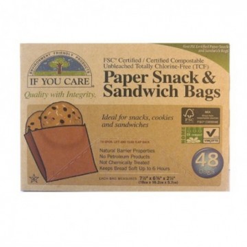 Bolsas sandwich de papel ecológicas 48x If You Care - Ecoalimentaria