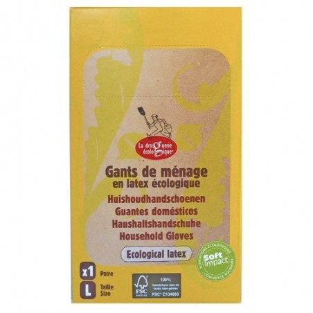 Guantes látex L ecológicos de La Droguerie Écologique - Ecoalimentaria