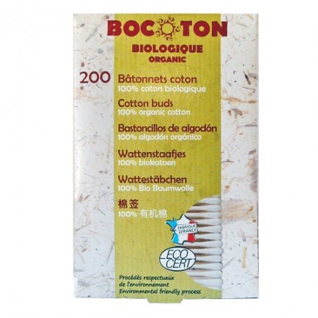 Bastoncitos de algodón ecológicos 200x de Bocoton - Ecoalimentaria