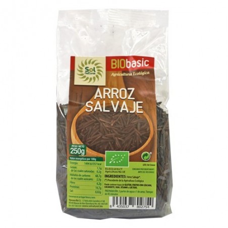 Arròs salvatge ecològic 250 g de Sol Natural - Ecoalimentaria