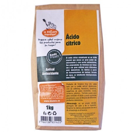 Àcid cítric 1 Kg de La Droguerie Écopratique - Ecoalimentaria