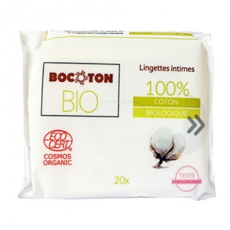 Toallitas íntimas ecológicas 20x de Bocoton - Ecoalimentaria
