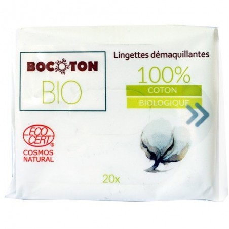 Tovalloletes desmaquillants ecològiques 20x Bocoton - Ecoalimentaria