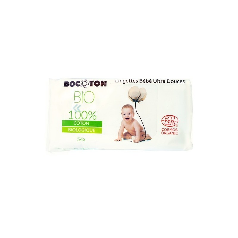 Tovalloletes bebè ecològiques 54x de Bocoton - Ecoalimentaria