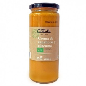 Crema de zanahoria y cúrcuma ecológica 450 g Carlota - Ecoalimentaria