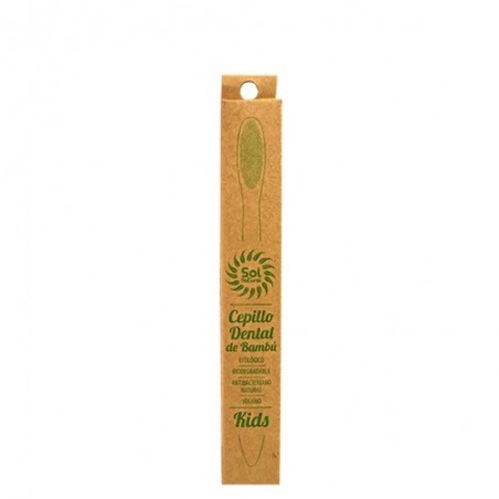 Cepillo de bambú ecológico para niños de Sol Natural - Ecoalimentaria