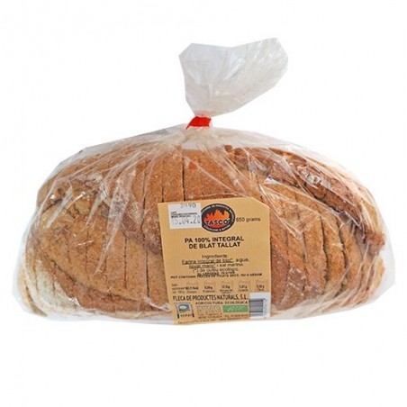 Pan integral de trigo ecológico 850 g de Tascó - Ecoalimentaria