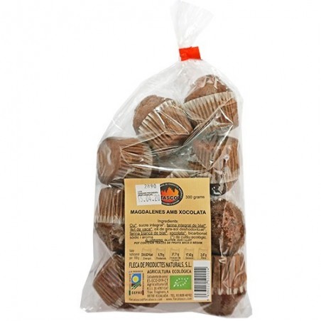 Magdalena con chocolate ecológica 300 g de Tascó - Ecoalimentaria