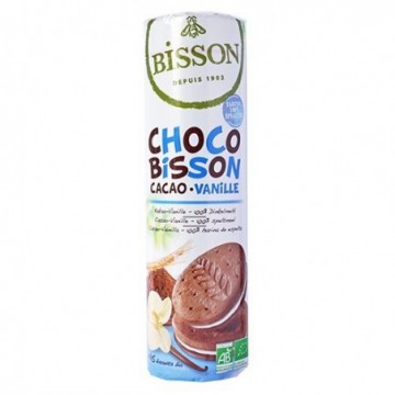 Galletas de cacao rellenas vainilla bio 300 g Bisson - Ecoalimentaria