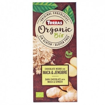 Xocolata negra amb maca i gingebre bio 100 g Chocolates Torras