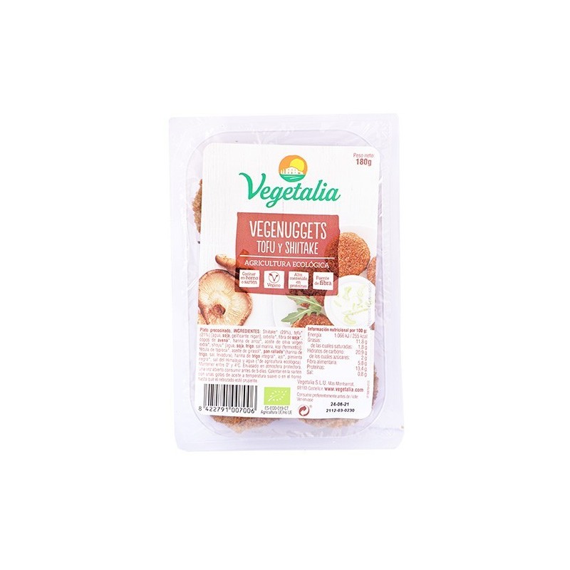 Vegenuggets tofu y shiitake bio 180 g de Vegetalia - Ecoalimentaria