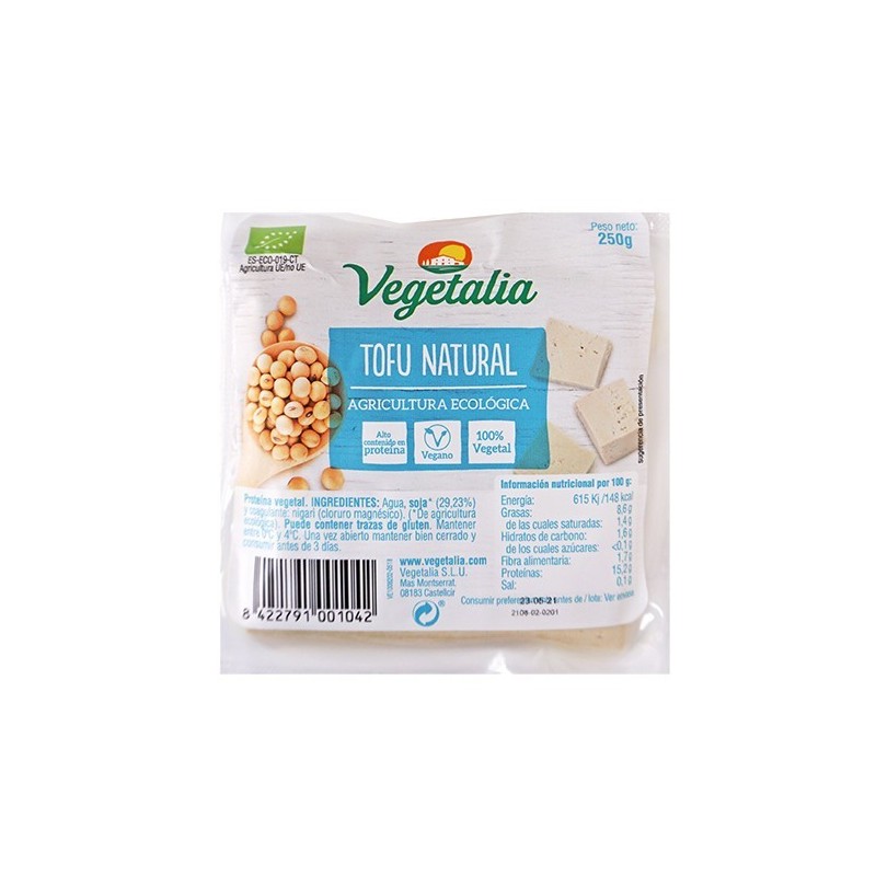 Tofu natural ecológico 250 g de Vegetalia - Ecoalimentaria