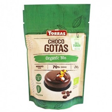 Gotes de xocolata ecològiques 200 g Chocolates Torras - Ecoalimentaria