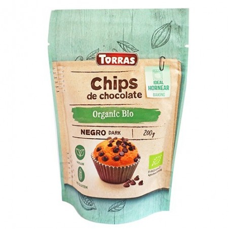 Xips de xocolata ecològics 200 g Chocolates Torras - Ecoalimentaria