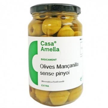 Oliva mançanilla sense pinyol 360 g de Casa Amella - Ecoalimentaria