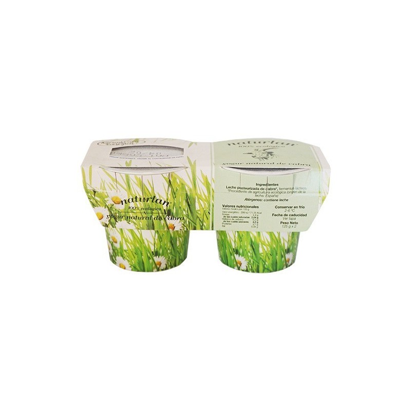 Iogurt de cabra ecològic 2x125 g de Naturlan - Ecoalimentaria